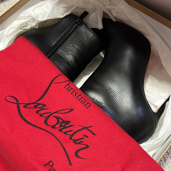 DREAMY and oh so versatile Louboutin booties. Size 37 ½.  4”heel - Picture 7 of 8